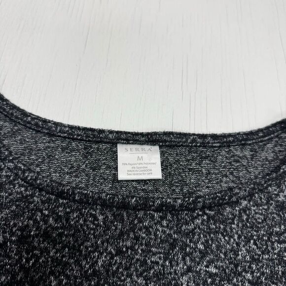 Serra Grey Quarter Sleeve Sweater Size Medium - Picture 3 of 7